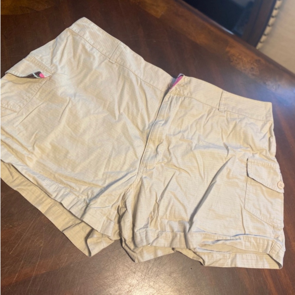 Light Beige Women's Cargo Shorts